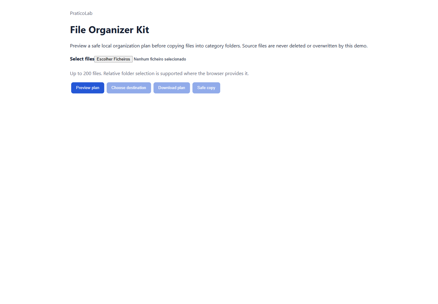 File Organizer Kit local file organization interface